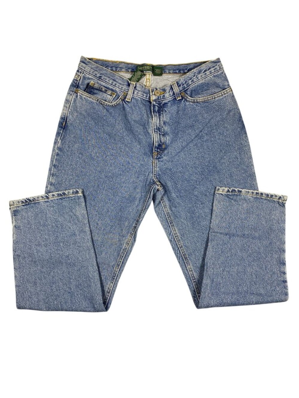 Lauren Jeans Co. Ralph Lauren Womens Straight Leg Denim Jeans 14P Blue Vintage